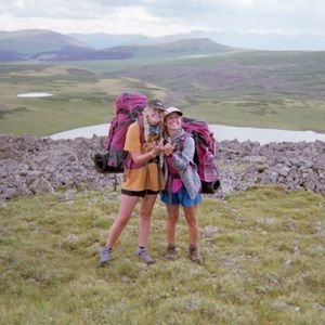 blue North Face shorts